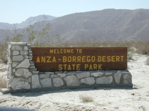 Placa entrada Anza Borrego